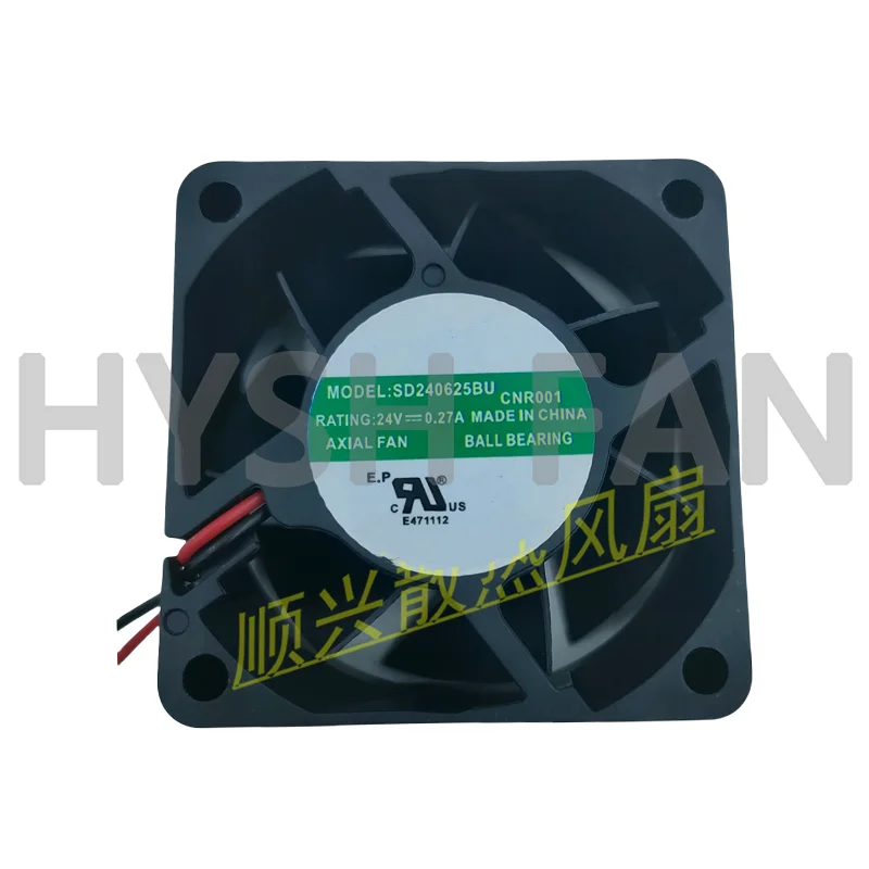 

SD240625BU 6025 24V 0.27A 6CM 2-wire Double Ball Converter Cooling Fan