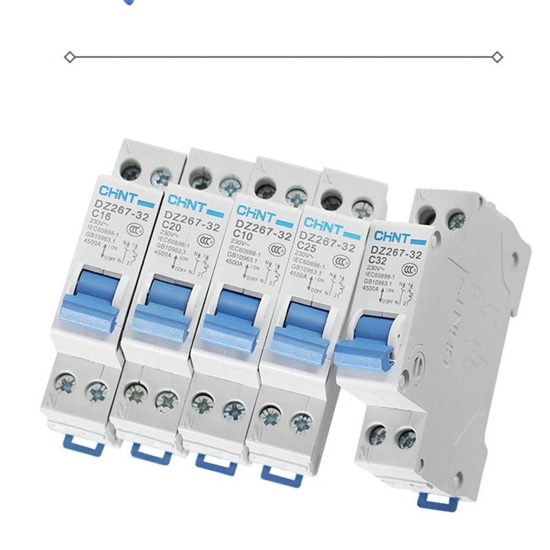 1PC CHINT CHNT DZ267-32 DPN 1P+N 6A 10A 16A 20A 25A 32A 220V 230V 50HZ Miniature Circuit breaker MCB 18MM