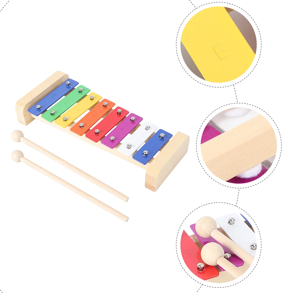 Percussie Waggelpiano voor kinderen Muziek Peuter Kloppen Speelgoed Houten Xylofoon Peuters Instrument Speelbal