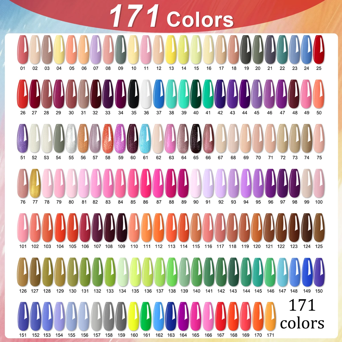 7ml gel nail polish set, classic color, semi permanent water absorption paint film, suitable for home and hair salon fingernails