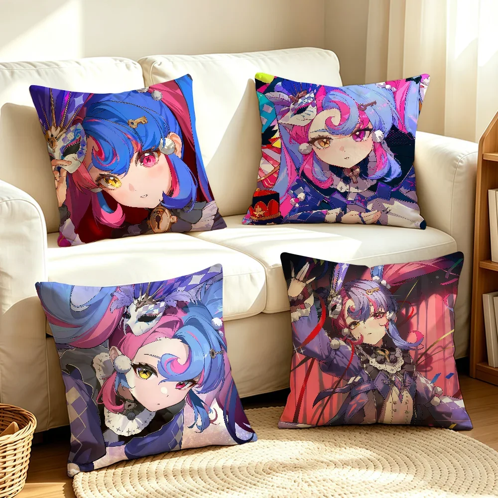 Game Wuthering Waves Roccia cushion cover Soft Smooth Pillow Case Hidden Zipper Washable Decorative Couch Office Gift