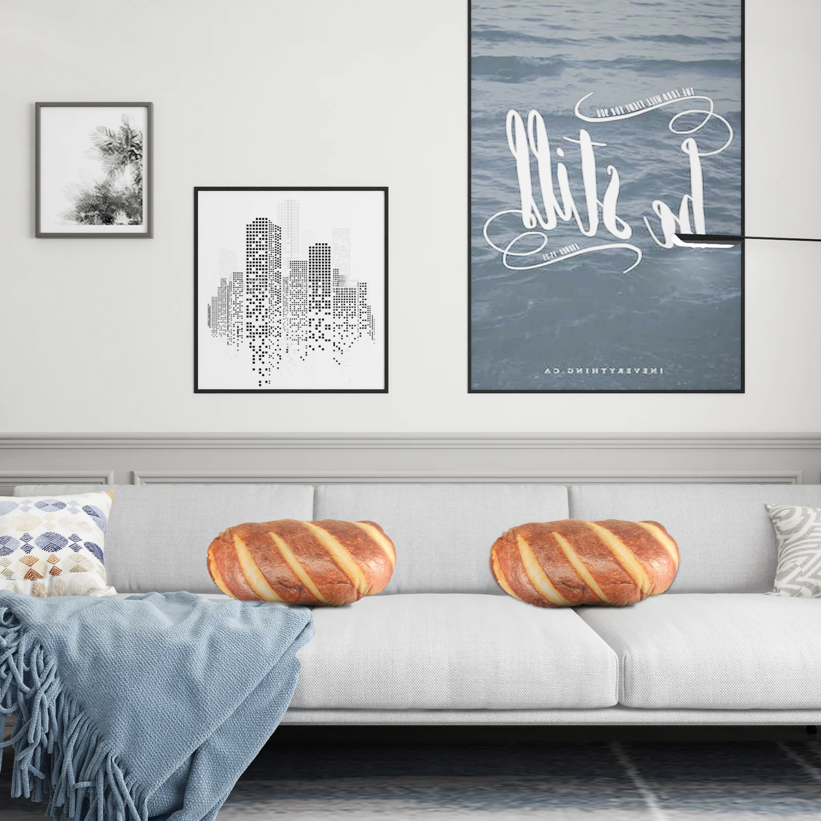 

Cream Bread Pillow Soft Squeezable Throw Pillow For Sofa Couch Car Bed Aesthetic Pillows For Living Room Decor