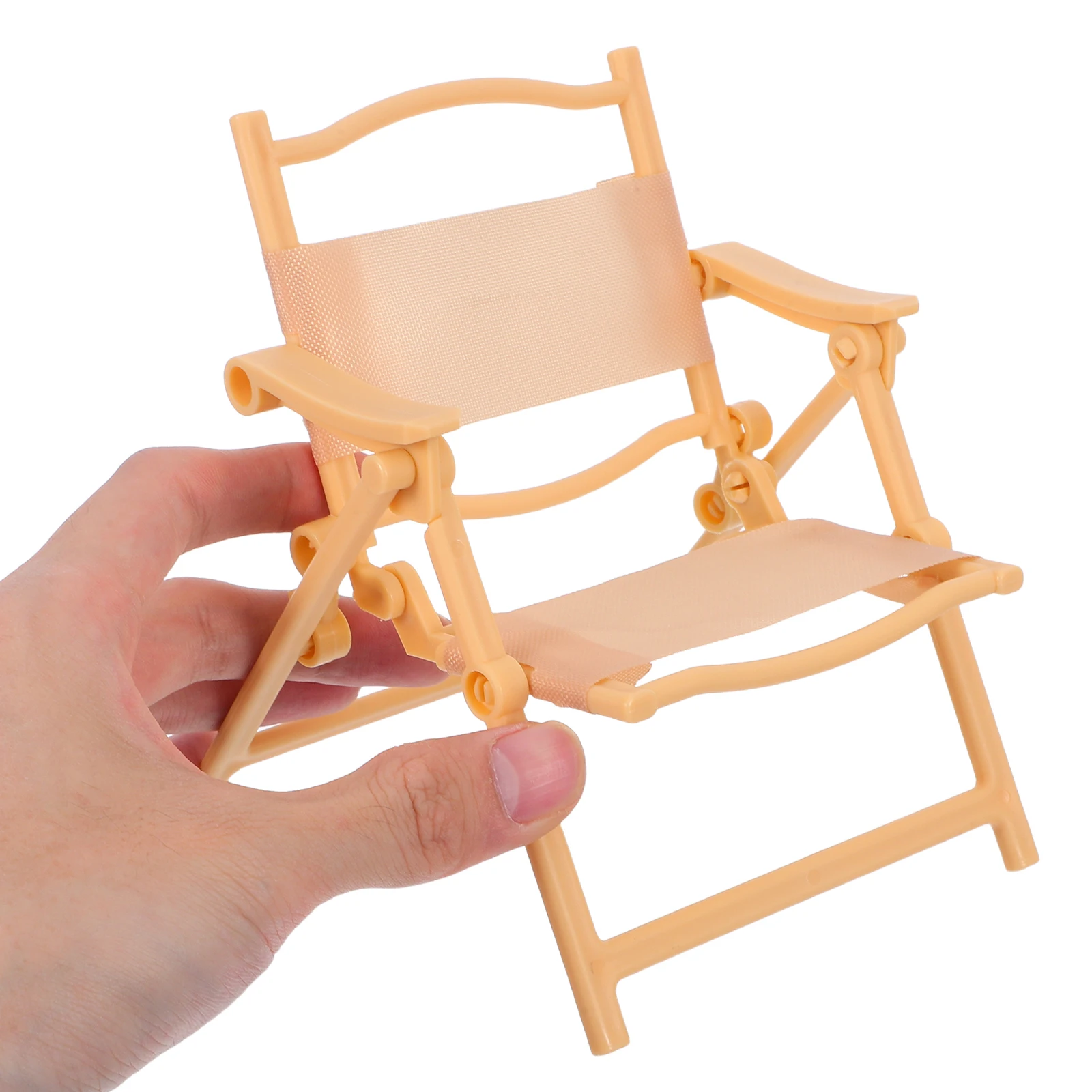 5pcs Miniature Folding Chairs For Dollhouse Furniture Mini Camping Beach Micro Landscape Recliner Kids Indoor Outdoor