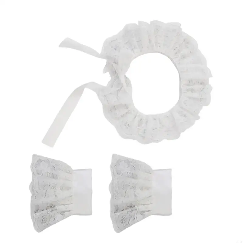Accessori per polso da polso in finto colletto anime Women Cosplay Tema Event Eventing Y166