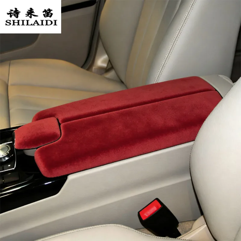 Suede leather For Mercedes Benz E Class W212 W213 W214 2010-2026 Car Center Console Stowing Tidying Armrest box Cover Sticker