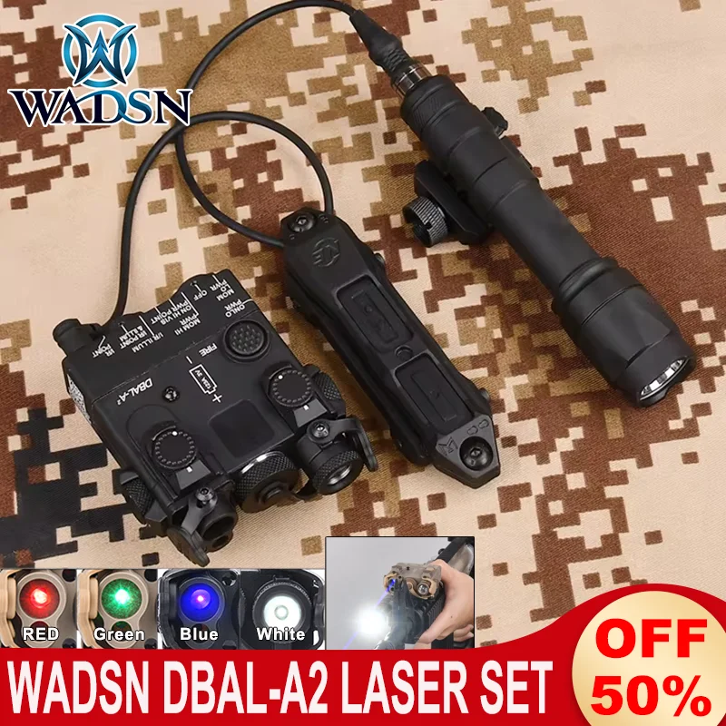 WADSN M600 M600C M300A Powerful Flashlight Hunting DBAL Red Green Blue Dot Laser DBAL-A2 White Light Scout Dual Pressure Switch