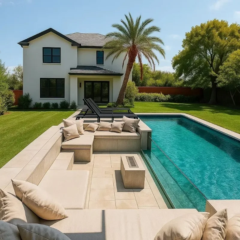 Large Acrylic Swimming Pool Equipment and Accessories House Villa Hotel Prefab Pool House Above Ground Pools for Sale customize