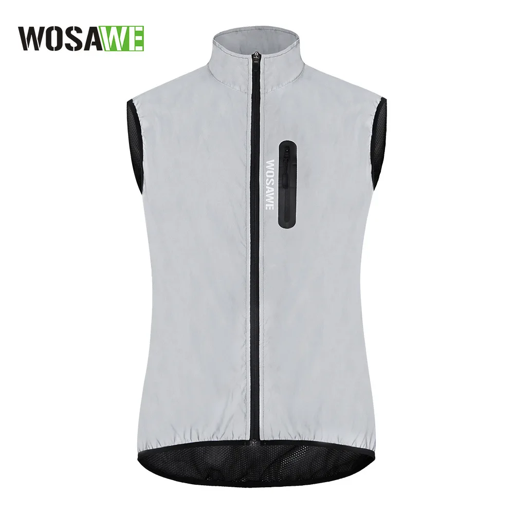 WOSAWE Cycling Vests Mountain Bike Sleeveless Coat for Running Windproof  Rainproof Armor Reflective Bike Sport Vest BL230