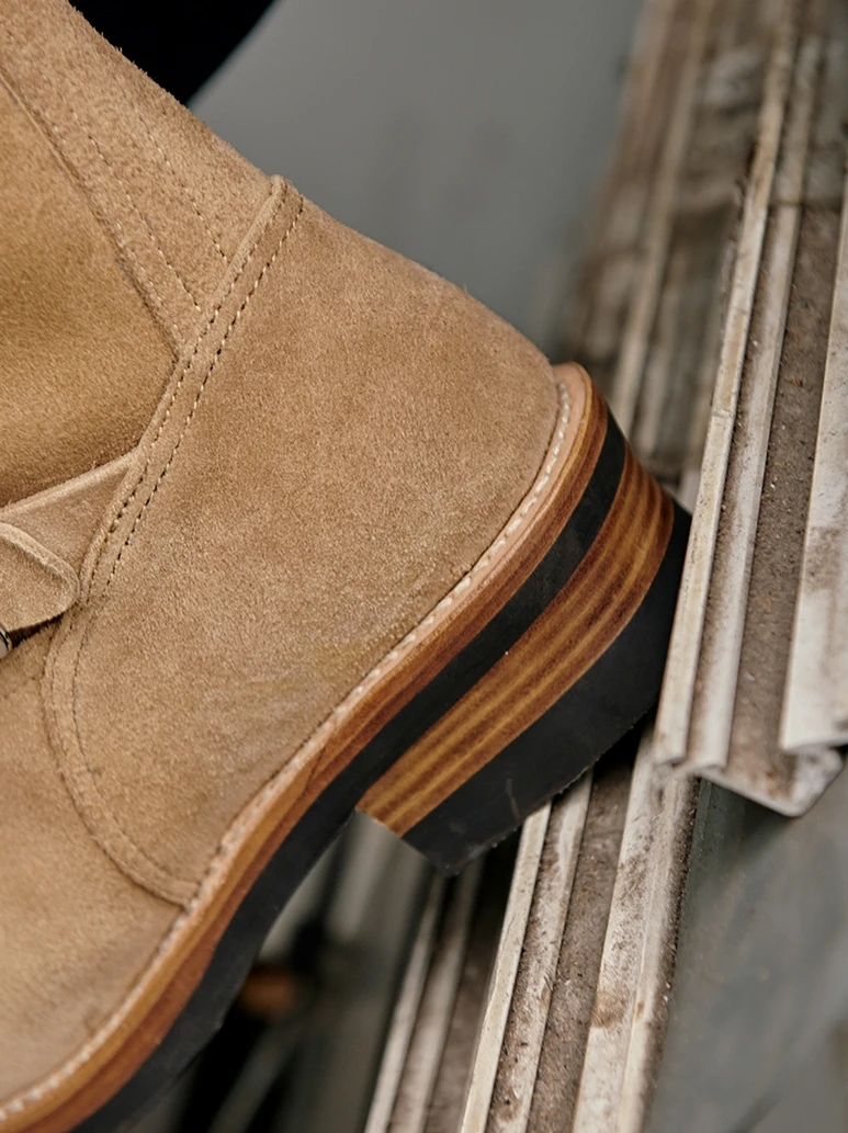 KOWM Botas de senderismo de piel de vaca para trekking hombre - imagen 2
