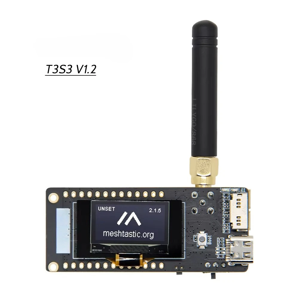 LILYGO T3S3 V1.2 Местластичный ESP32-S3 LoRa 868/915 МГц 2,4G WiFi Bluetooth Беспроводной модуль разработки с 0,96-дюймовым OLED-дисплеем