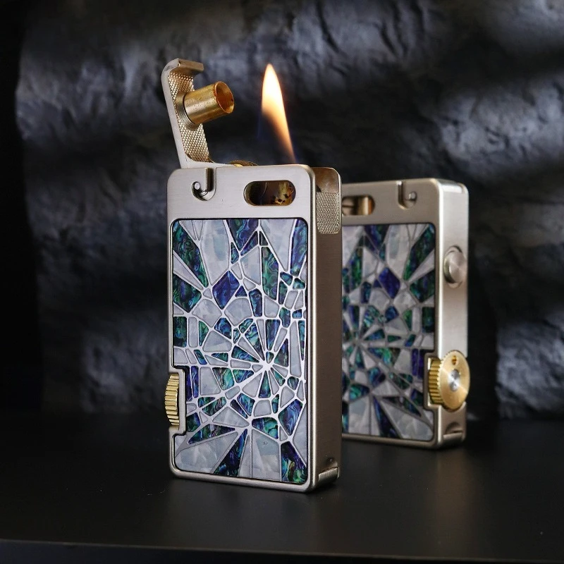 

New High-end Retro Metal Lighter with One Click Ejection Double-sided Classic Creative Igniter Good-looking Cigarette Accessorie