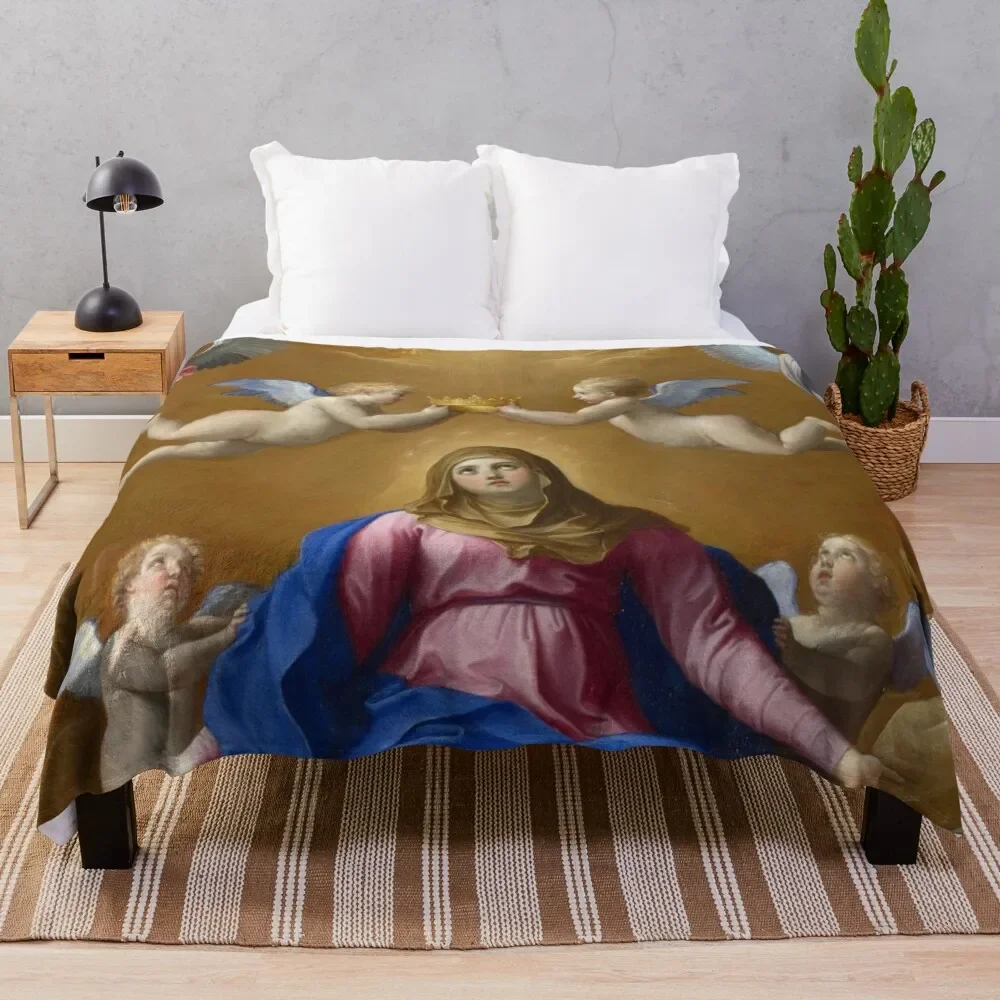 

Virgin Mary Jesus Christ Angels Throw Blanket Single Beautifuls Sofas Plush Blankets