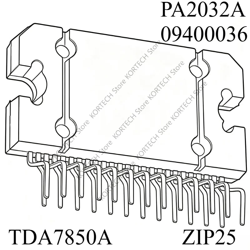 5PCS  Original and brand new  PA2032A   09400036  TDA7850  TDA7850A   ZIP25  IC