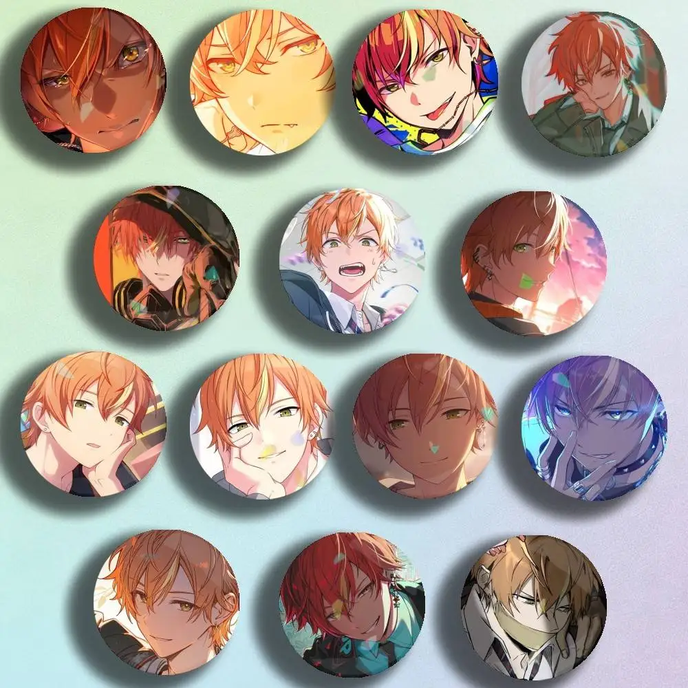 

Project SEKAI Anime Shinonome Akito Laser Badge Creative Pins Brooch for Bag Clothes Hat Decor Gifts Fans Collect