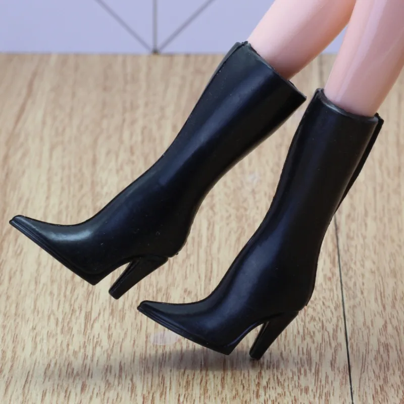 

BJD/SD Doll Shoes Black High Heels Shoes Replacement Doll Accessories High Barrel Boots