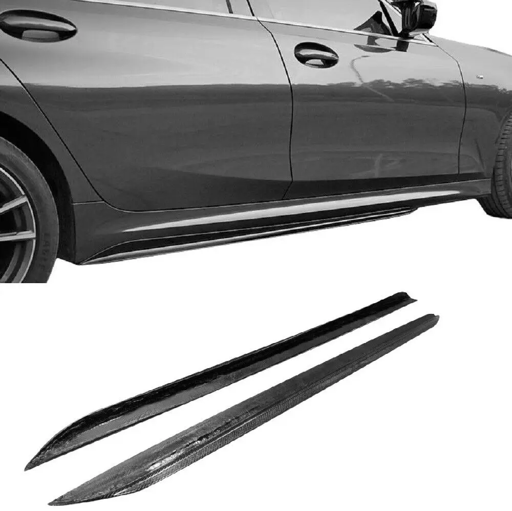 Carbon Fiber Car Side Skirt Extention lip Spoiler For BMW 3 Series G20 320 330i