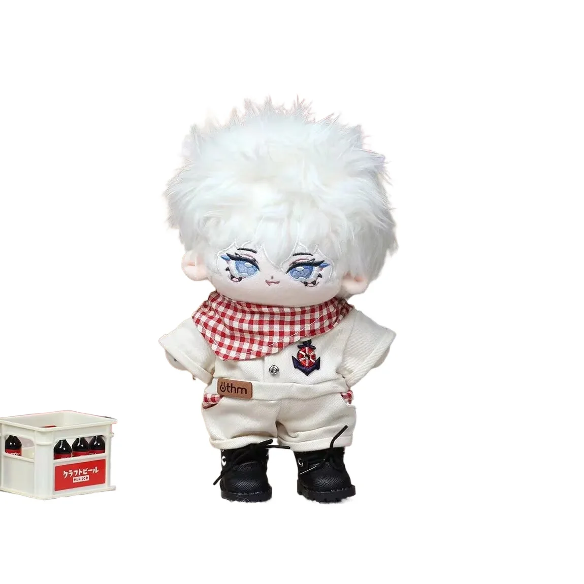 Roupas de boneca de algodão de 20 cm, conjunto de macacão jeans legal e elegante, roupas de boneca sem atributos, roupas de boneca mutáveis