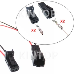 Arnés de cables para lámpara de matrícula de coche, 1-1534113-1 1534155-1, 2 pines, enchufe para VW Audi 4B0971832 4E0972575, 1 Juego