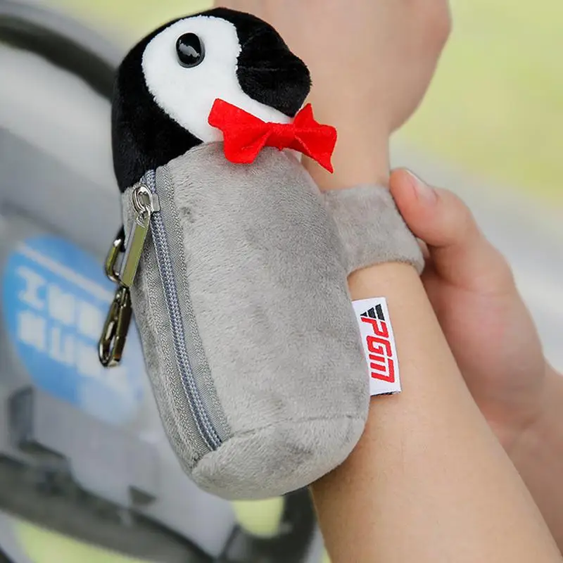 Golf Accessory Bag Pouch Penguin Shape Valuables Holder Mini Golf Tee Pouch Bag Portable Golf Bag Organizer Valuables Holder