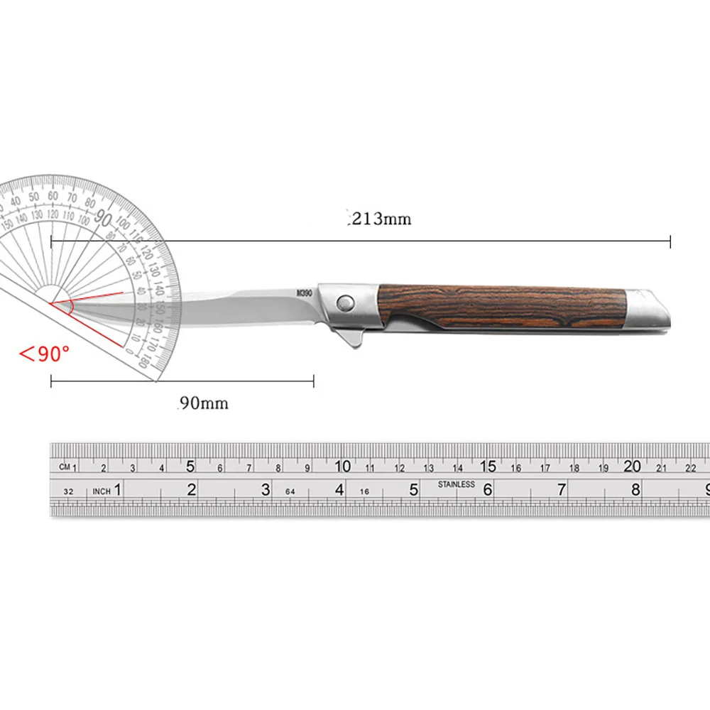 Damascus Pattern Folding Knife Multi-Purpose Outdoor Camping Quick Open Pocket Knife Stainless Steel Folding Knife image 6