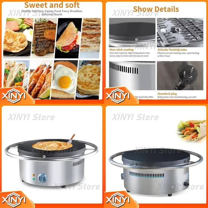 for Electric Multifunction Crepe Maker Commercial Non Stick Pancake Pan Cake Crepe Maker