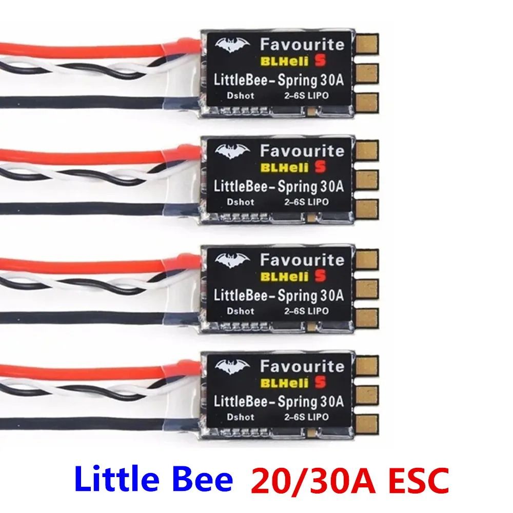 FVT LITTLEBEE Little bee BLHeli-s SPRING 20A / 30A Brushless ESC 2-6S Supports Mulitshot DSHOT Oneshot42 OneShot125 Multicopter