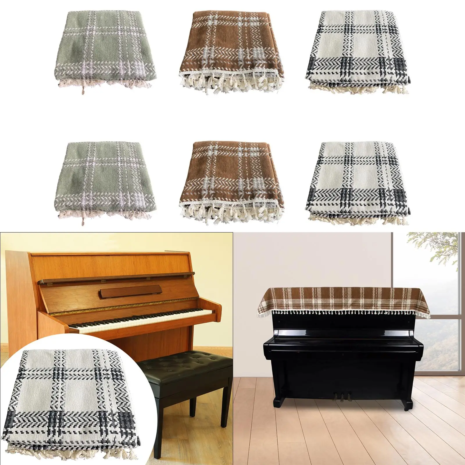 Piano Cover Portable Lightweight Decorative, Stylish, Durability, Washable Practical Reusable Multipurpose Piano Accessories