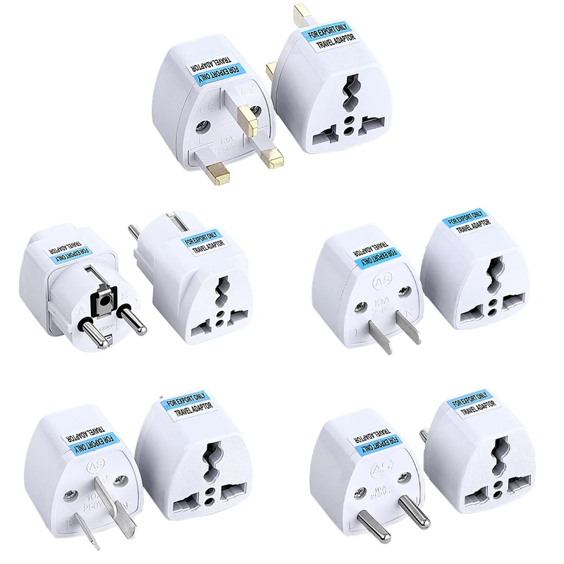 Universal UK/German/USA/AU/EU Power Plug Adapter Abroad Travel Essential Artifact Socket Changeover Plug Converter