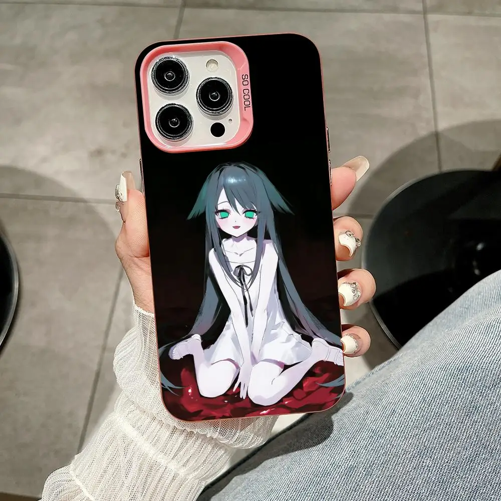 Saya no Uta حافظة هاتف محمول لهاتف آيفون 17 16 15 14 13 12 11 X XR XS 8 7 Pro Max Plus غطاء وردي شفاف للهاتف الذكي جميل