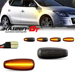 Sequential Amber LED Front Side Marker Indicator Lights For Kia Cee'D Rondo Carens II For Hyundai i30 Avante Turn Signal Lights