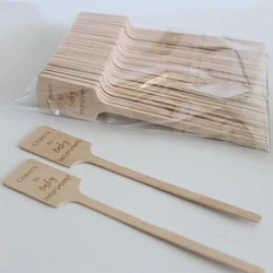 50pcs Custom Wooden Stir Sticks for Wedding Cocktails Laser Engraved Birthday Wedding Party Supplies Drink Stirrers Party Favors