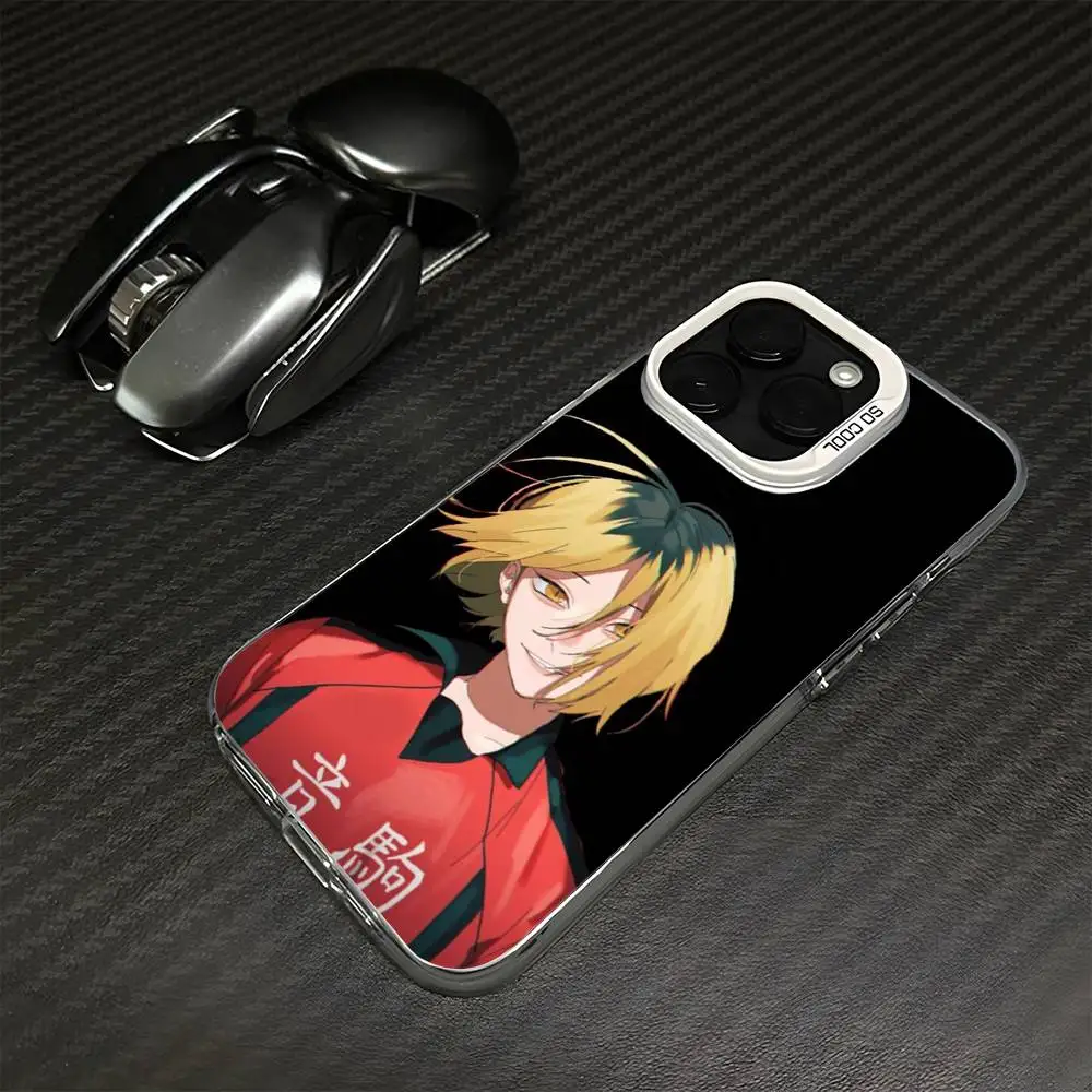 Kenma Kozume Anime telefoonhoesje voor iPhone17,16,15,14,13,12,11 Plus, Pro Max witte matte schokbestendige hoes