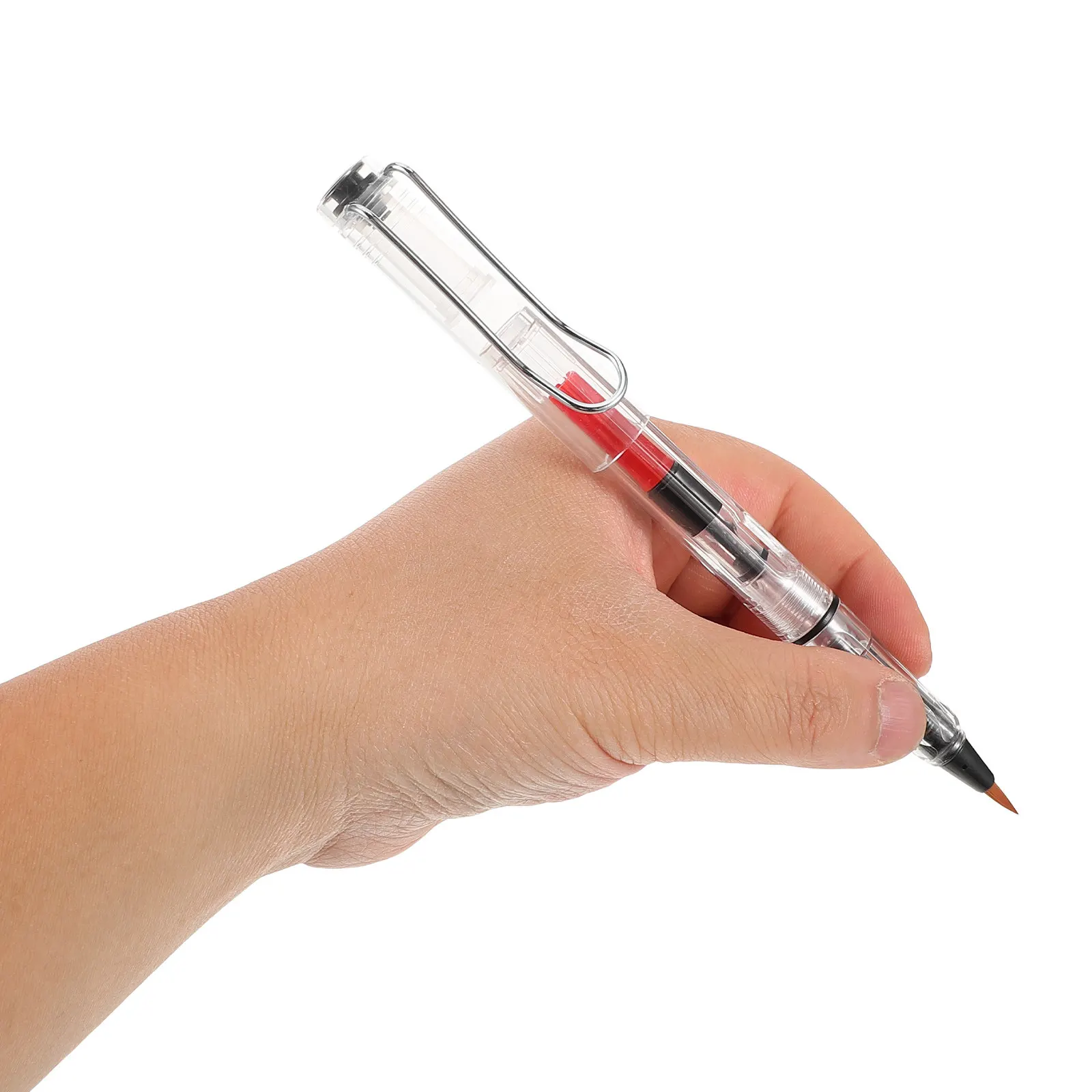 10Pcs Refillable Fountain Ink Brush Pen Chinese Calligraphy Brush Soft Flexible Tip for Writing Sketching Sumi Painting