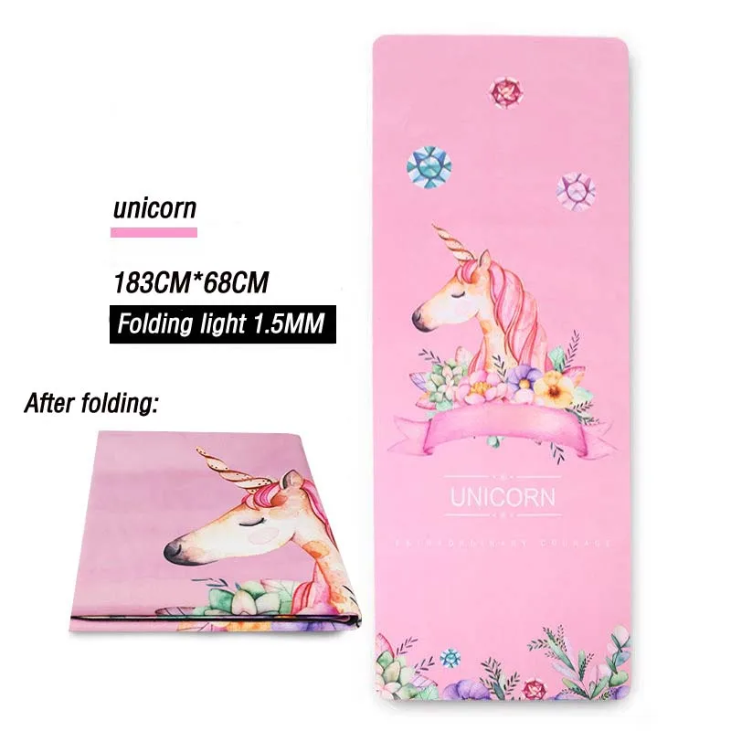 1.5mm Natural Rubber Ultra-thin Non Slip Foldable Portable Travel Yoga Mat