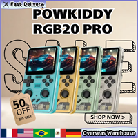 POWKIDDY RGB20 PRO Retro Handheld Game Console 3.2 Inch IPS Screen Retro Punk Style Console Vibration Function Children's Gifts