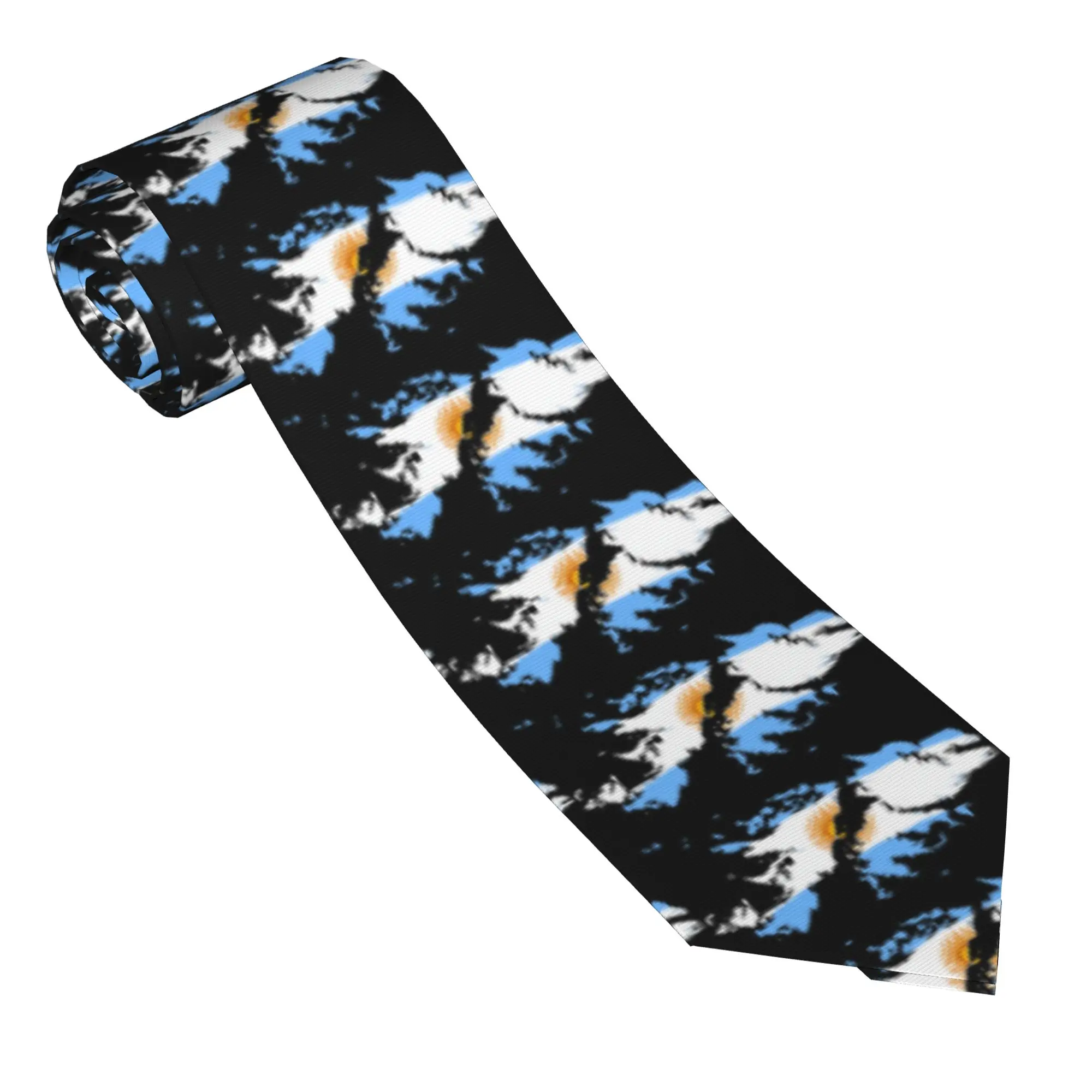 Mens Tie Argentina Flag  Neck Ties  Cute Funny Collar Tie Custom Daily Wear Party Quality Necktie Accessories