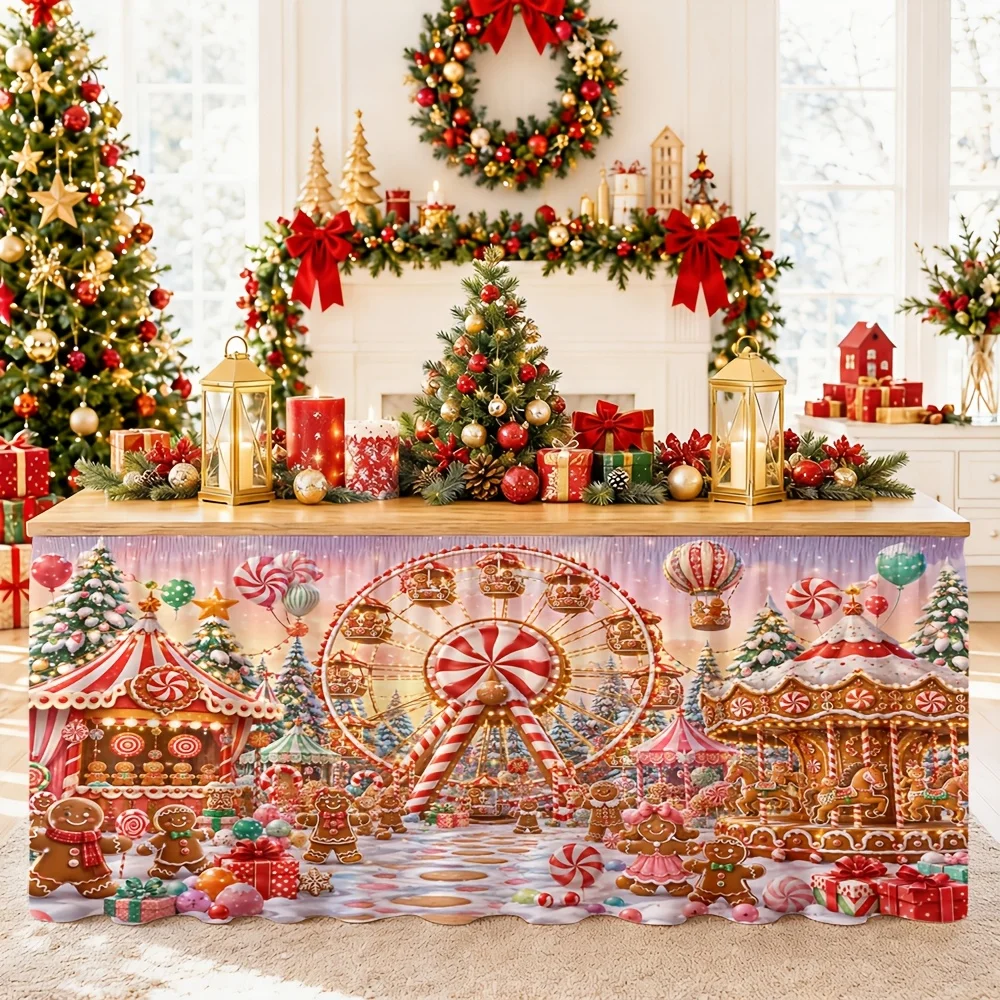 Outlandish, sweet, bright, magical winter festival decorations, festival celebration activities, table setting