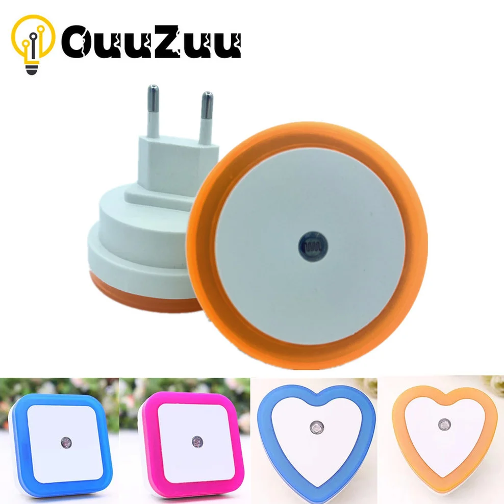 Luz LED nocturna inalámbrica con Sensor, lámpara de luz nocturna Mini con enchufe europeo/estadounidense para habitación de niños, luces de