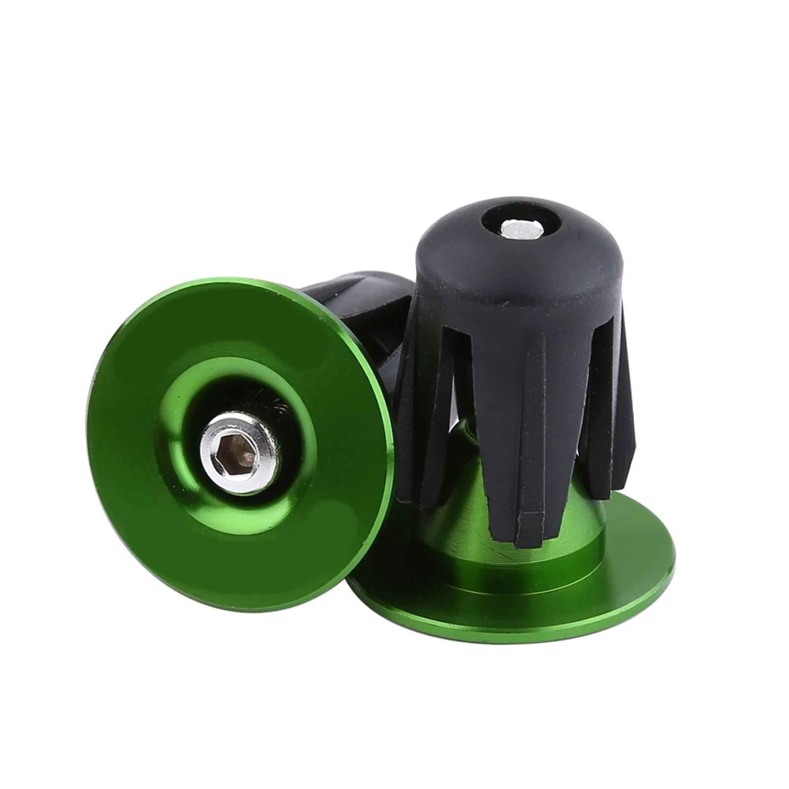 

2pcs Colorful Aluminum Bike Bicycle Handlebars Bar Grips End Plugs Caps (Blue)