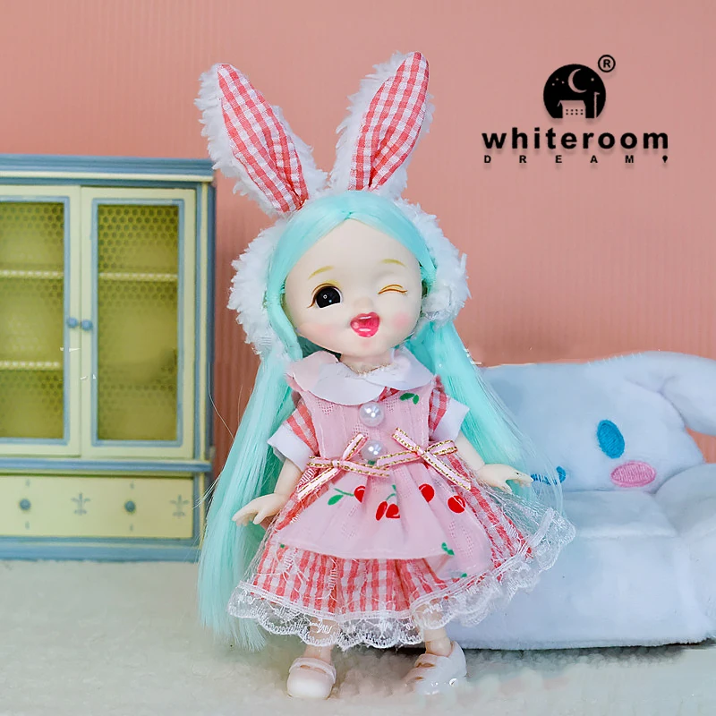 女の子のためのミニ人形,DIYおもちゃ,16cm, 13の可動式ジョイント付きのかわいい顔と青い目,服の靴,新しいbjd,女の子へのギフト