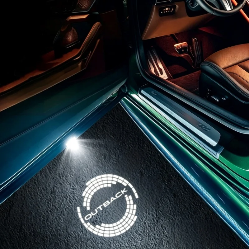 2Pcs Wireless LED Car Door Logo Projector Welcome Courtesy Shadow Puddle Lamp For Subaru Outback 2012-2022 Auto Decor