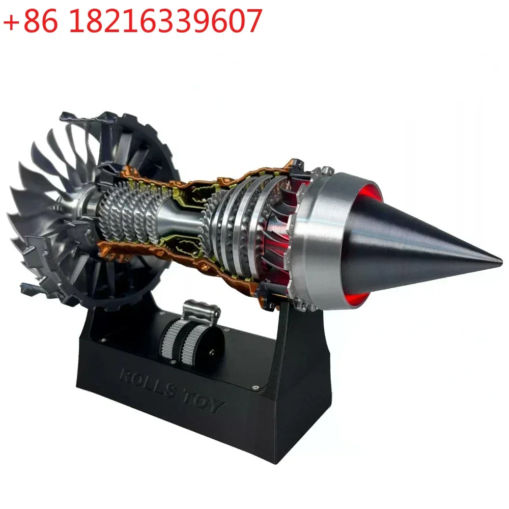 TAO TR 900 1/25 Aircraft Turbofan Engine Electric Simulation Jet Turbojet Engine Assembly DIY Model Kit Toy Ornaments Gift