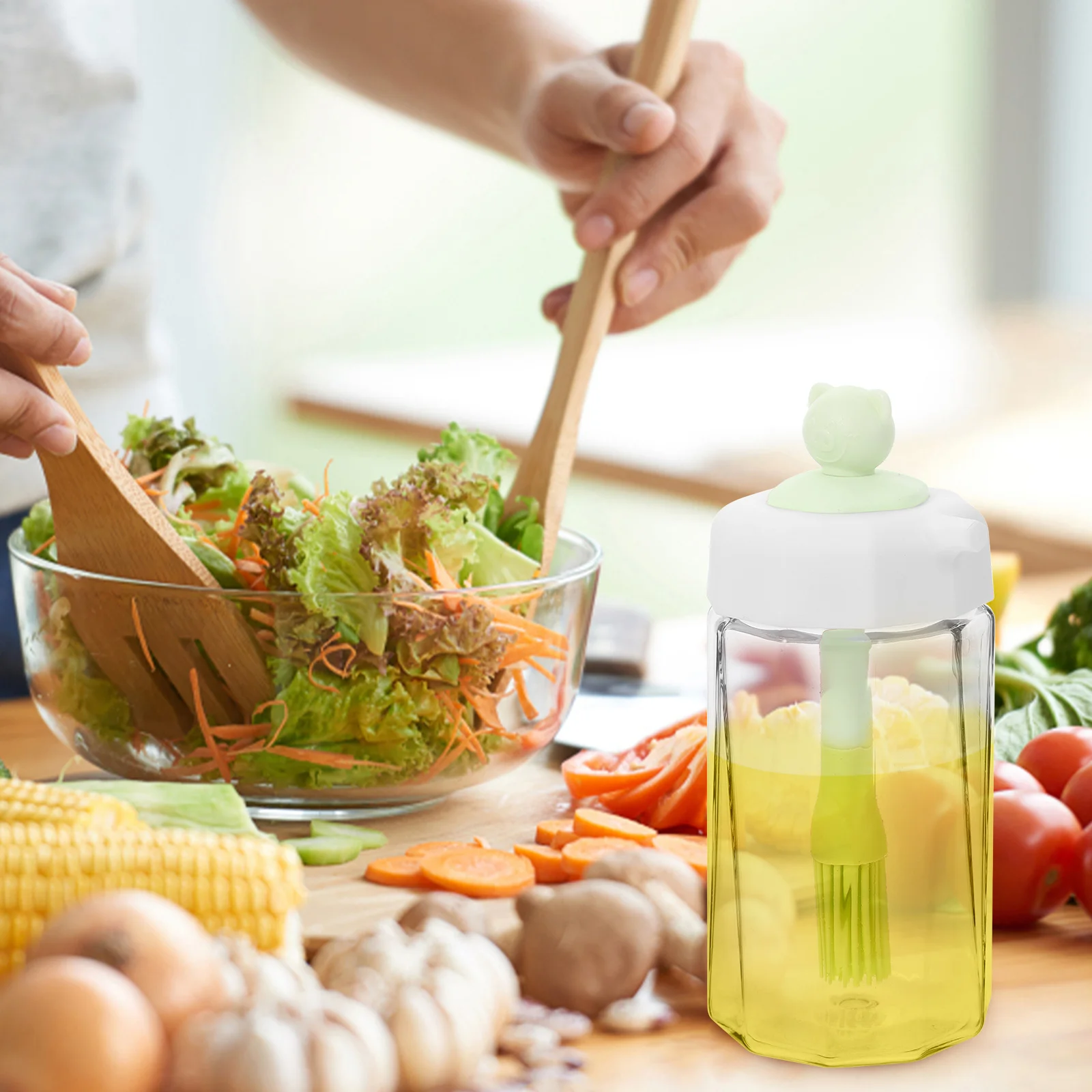 

Silicone Oil Brush Leak Proof Kitchen Cooking Tool Olive Dispenser Basting Bottle Silicone Basting Brush Oil Container