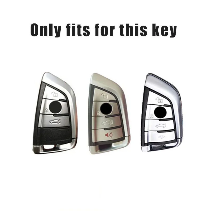 Orange Leather Zinc Alloy Car Remote Key Case For BMW X1 X3 X4 X5 F15 X6 F16 G30 7 Series G11 F48 F39 520 525 f30 118i 218i 320i