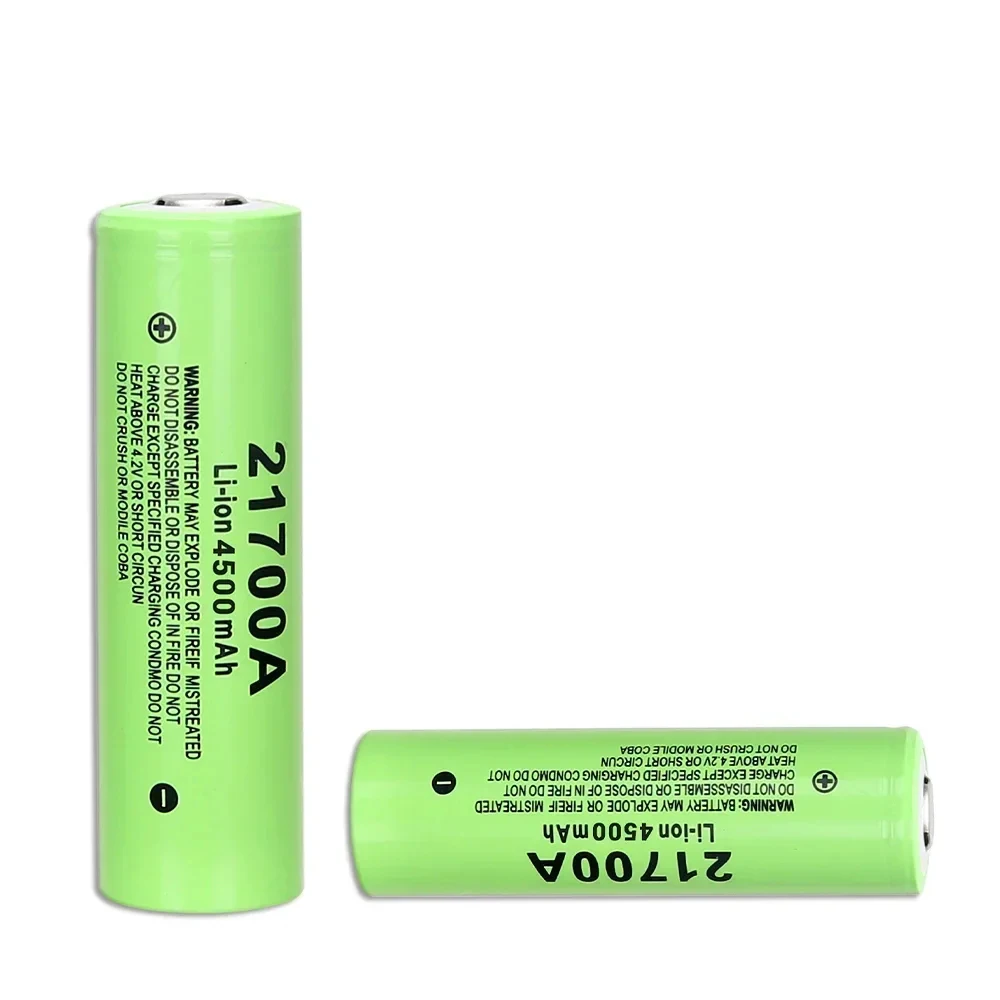 Brand New 100% Original 21700 Battery 4.2V 4500mAh Discharge 21700 Li-ion Battery Rechargable Battery with Free LED Flashlight