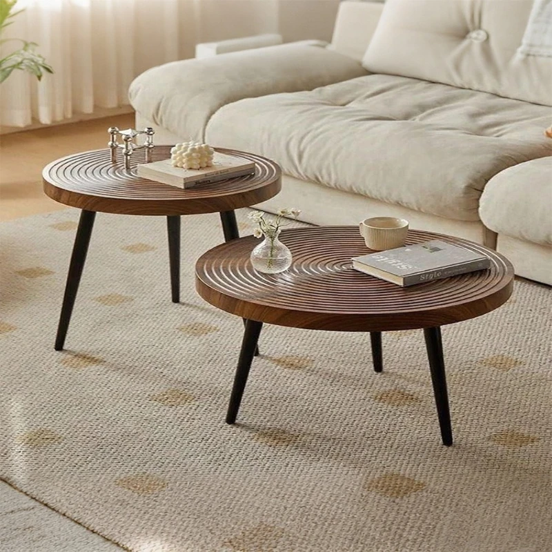 

Minimalist coffee table creative annual ring small coffee table sofa balcony table