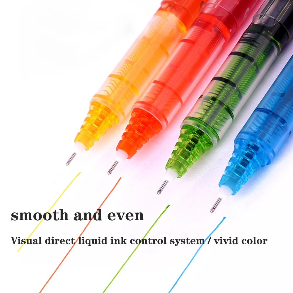 4/6/12 Japan Pilot BX-V5 Gel Pen Hi Tecpoint Straight Liquid Color Ink Cute Stationery 0.5mm Signature Pen School Supplies