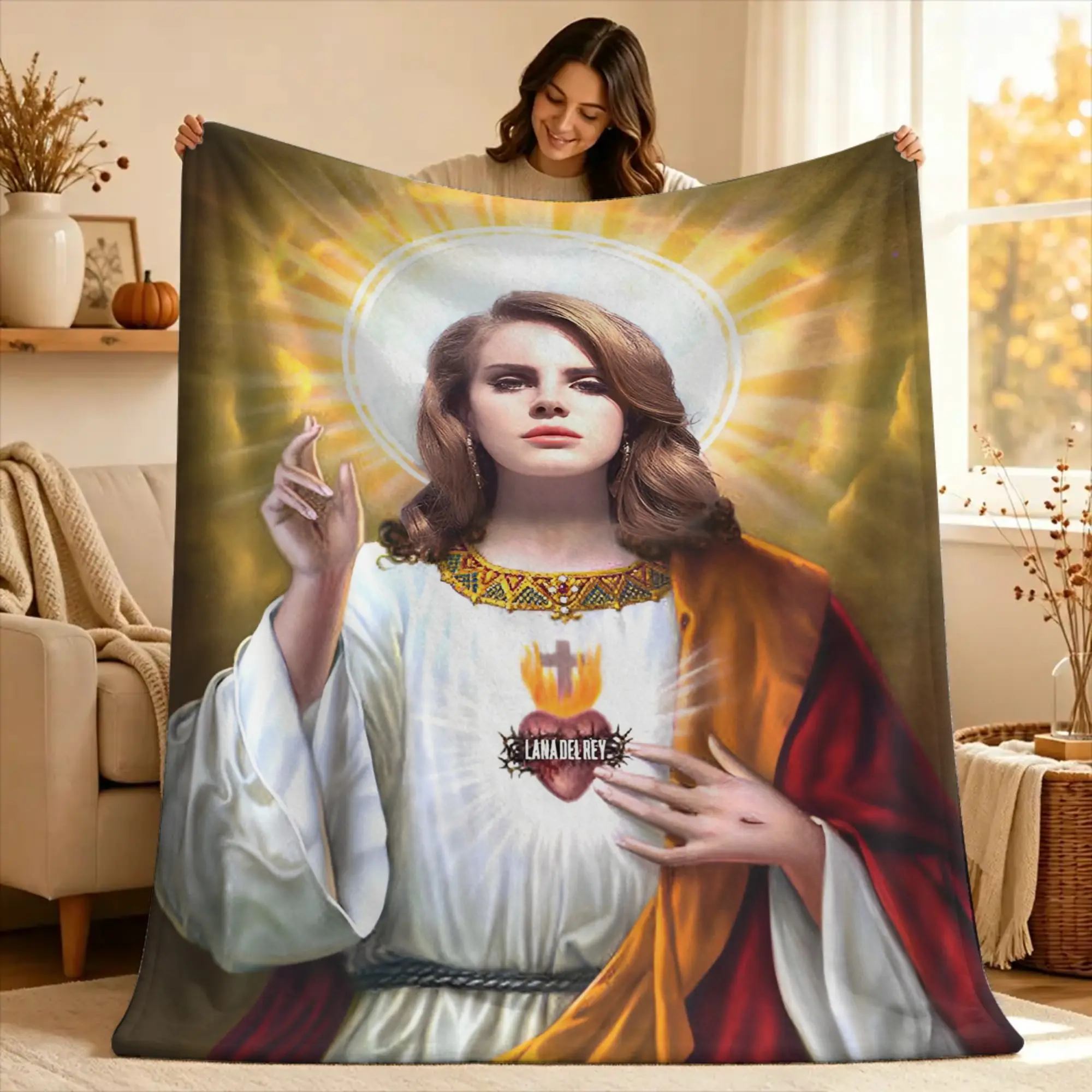 Lana Del Rey Singer Lizzy Grant  Soft Blanket Plush Bedding Throws Street Trend Couch Bed Flannel Bedspread Sofa Bed Cover