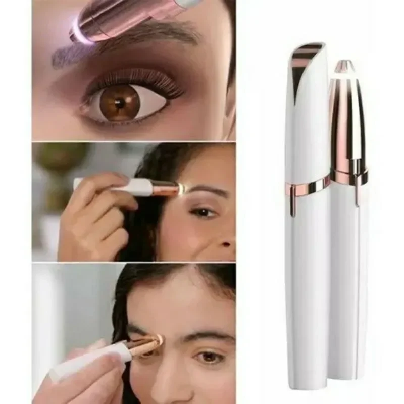 Recortador de cejas eléctrico, recortador de pelo de cejas para cara, Mini afeitadora corporal portátil para mujer, removedor de ojos con cuchilla recargable