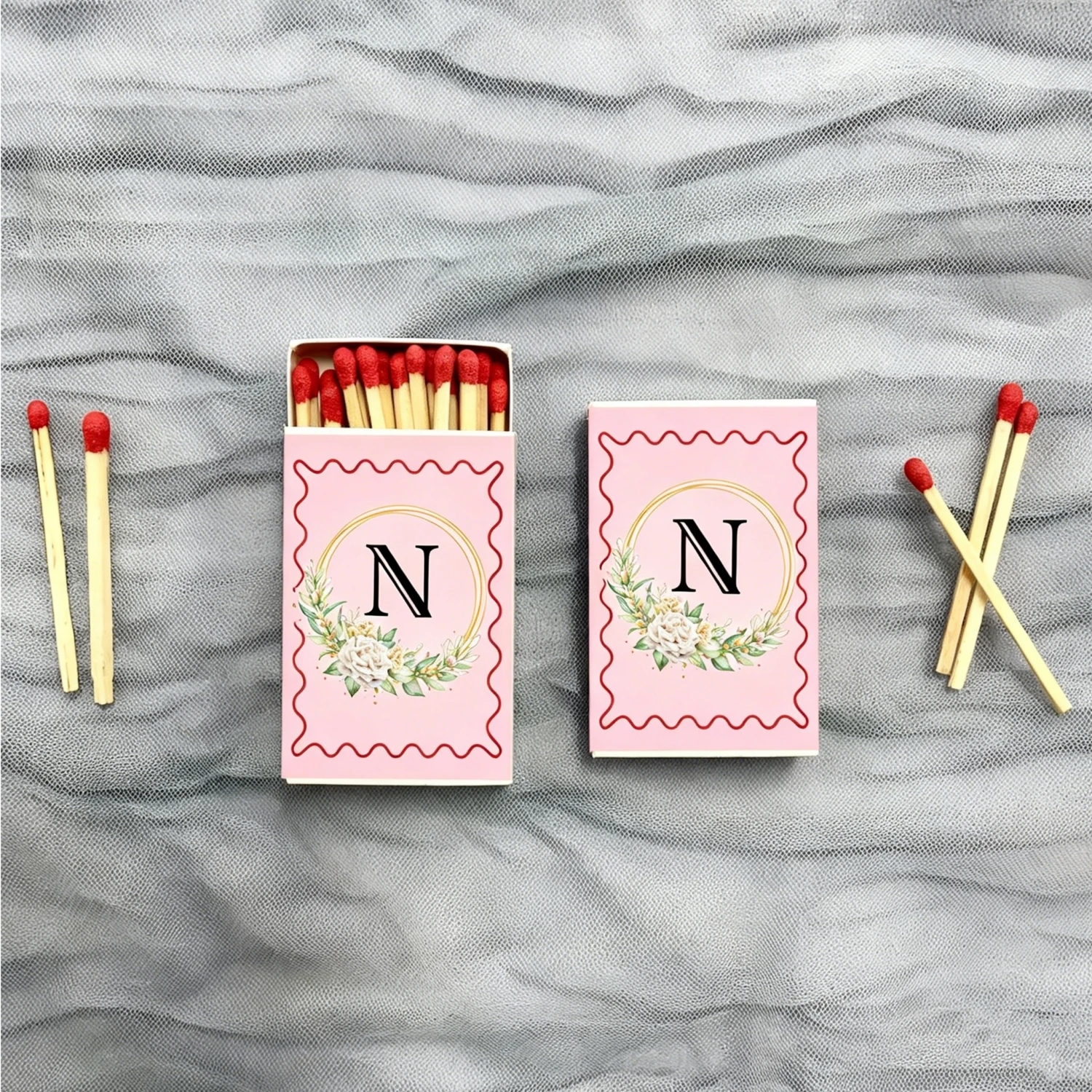 

Luxury Velvet Personalized Wedding Matchboxes, Custom Premium Match Boxes, High-End Favors for Luxury Events